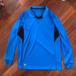 Blue Fila golf long sleeve polo